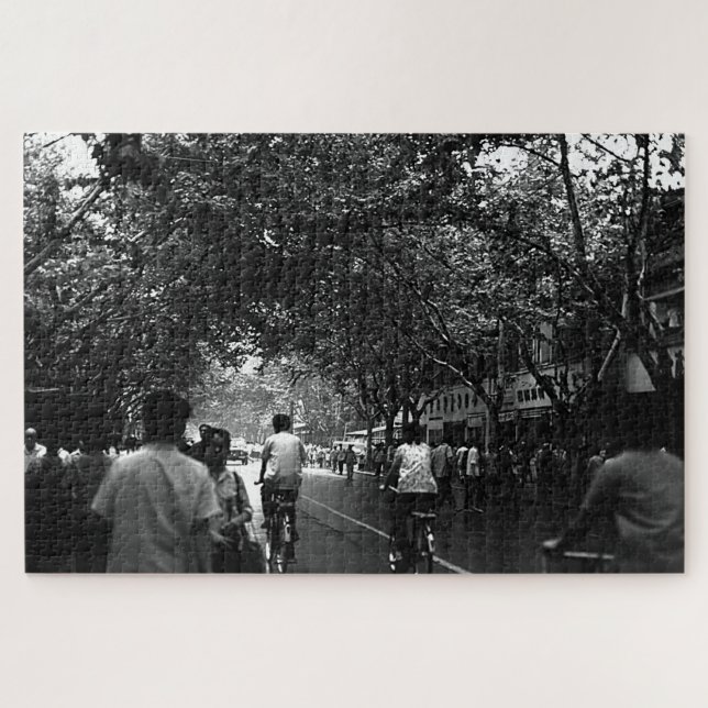 Quebra-cabeça China Antiga rua de Xangai (Horizontal)