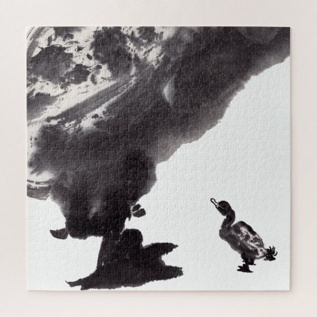 Quebra-cabeça Chinesische Tuschekunst mit Entenmotiv (Vertical)