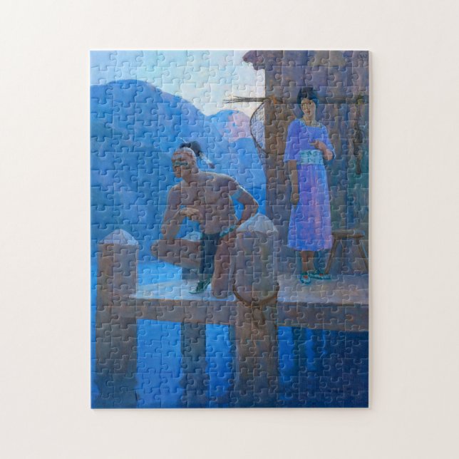 Quebra-cabeça Chingachgook por Newell Convers Wyeth (Vertical)