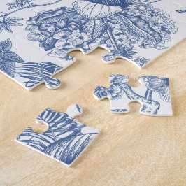 Quebra-cabeça Chinoiserie azul e branca clássica