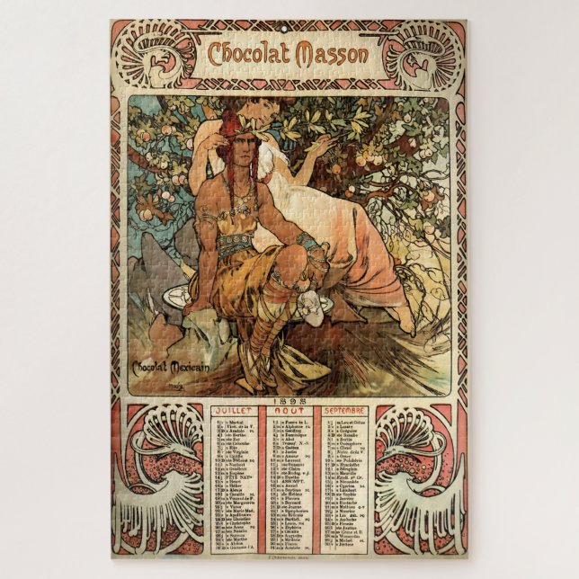 Quebra-cabeça Chocolat Masson por Alphonse Mucha (Vertical)