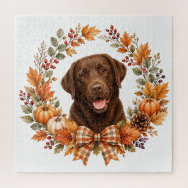 Quebra-cabeça Chocolate Labrador Outono