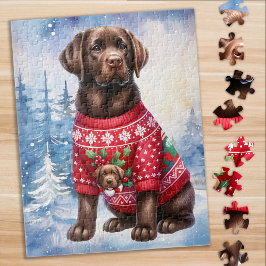 Quebra-cabeça Chocolate Labrador Retriever Cachorro
