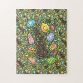 QUEBRA-CABEÇA CHOCOLATE LESTE BUNNY, PINTINHO, OVOS, JELLY BEANS