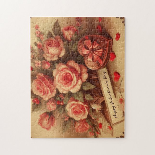 Quebra-cabeça Chocolates e flores do Dia de os namorados de vind (Vertical)