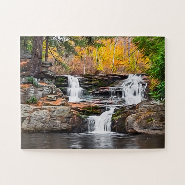 Quebra-cabeça Choke Creek Falls - outono de 2018 11"x14" (Horizontal)