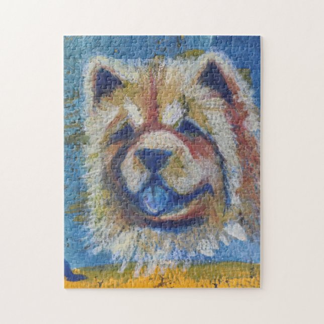 Quebra-cabeça Chow Chow Abstrato (Vertical)