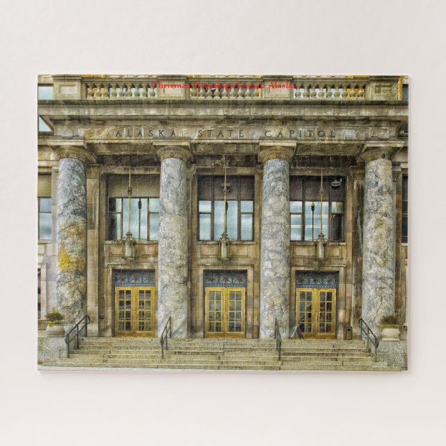 Quebra-cabeça Chrismas Saudações Alaska Juneau (Horizontal)