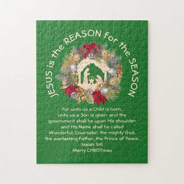 Quebra-cabeça Christian JESUS É A RAZÃO DO Natal (Vertical)