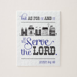 Quebra-cabeça Christian Puzzle With The Bible Scriptur Joshua 24