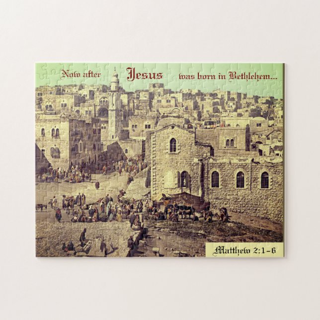 Quebra-cabeça Christian Scripture Vintage Holy Land Photo (Horizontal)