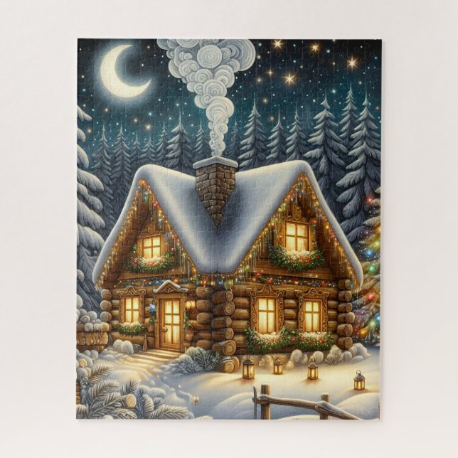 Quebra-cabeça Christmas Cabin Puzzle (Vertical)
