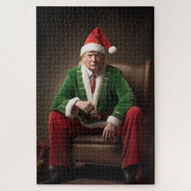 Quebra-cabeça Christmas Elf Donald Trump (Vertical)