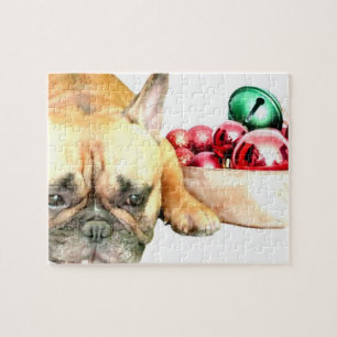 Quebra-cabeça Christmas French Bulldog