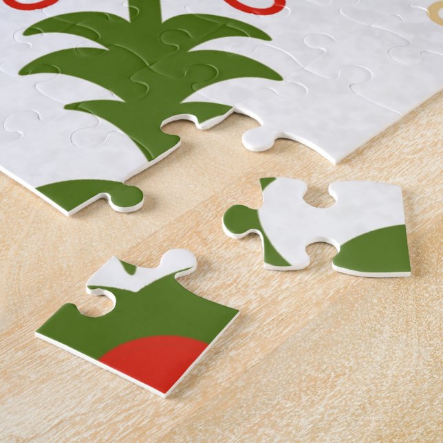 Quebra-cabeça Christmas Ladybug Red White Green Hand-drawn (Lateral)