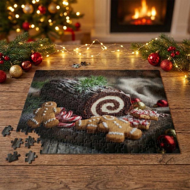 Quebra-cabeça Christmas Yule Log Dessert Scene (Criador carregado)