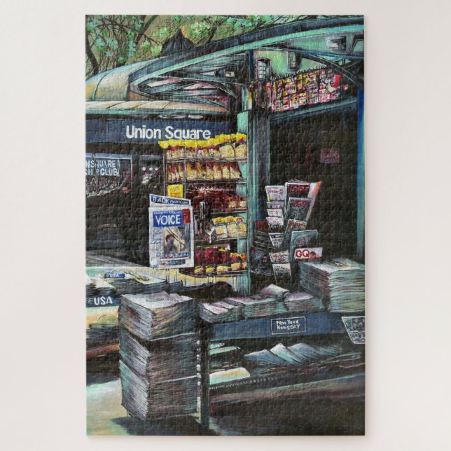 Quebra-cabeça Chrysocolia Morning, Union Square, NYC Jigsee Puzz (Vertical)