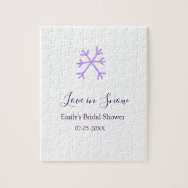 Quebra-cabeça Chuva de amor noivado flocos de neve roxo pasta