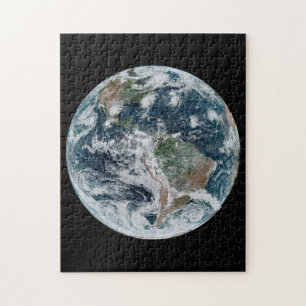Quebra-cabeça Ciclones tropicais - Vista espacial Hemisfério Oci