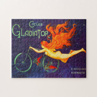 Quebra-cabeça Ciclos Gladiador Vintage Francês Ciclo e Poster