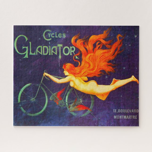Quebra-cabeça Ciclos Gladiator Cartaz de Anúncio de Ciclismo Fra (Horizontal)