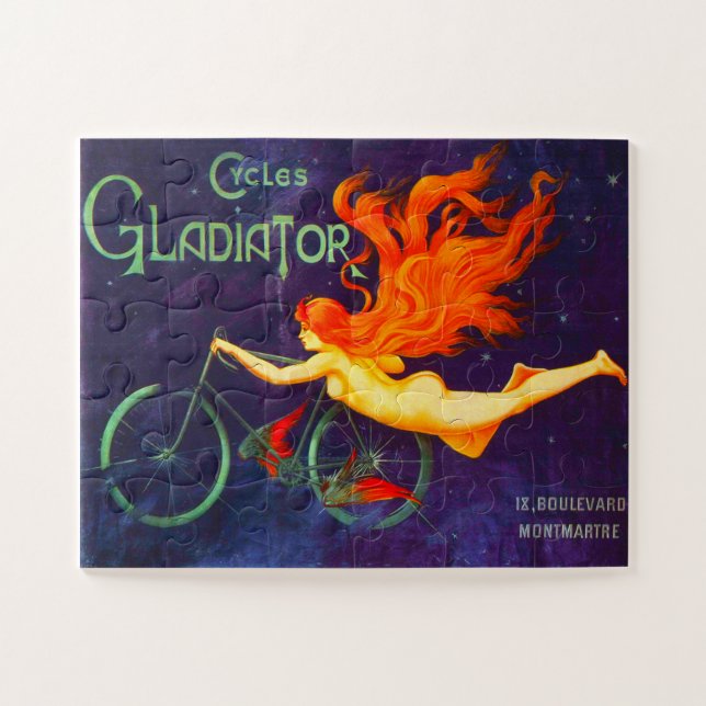 Quebra-cabeça Ciclos Gladiator Cartaz de Anúncio de Ciclismo Fra (Horizontal)