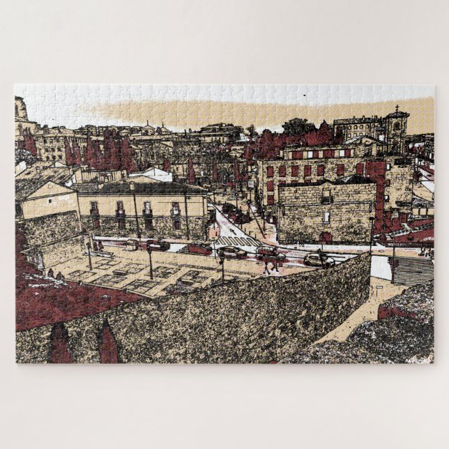Quebra-cabeça Cidade Antiga da Espanha de Salamanca (Horizontal)