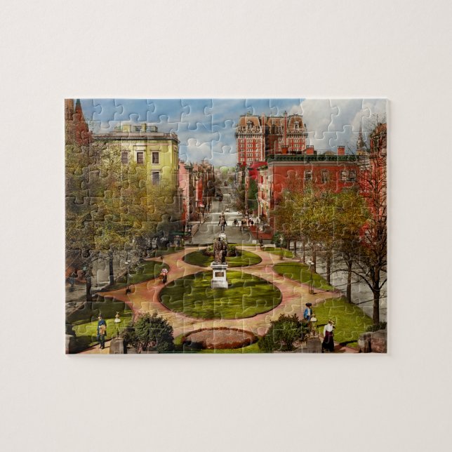 Quebra-cabeça Cidade - Baltimore MD - Um passeio no parque 1906 (Horizontal)