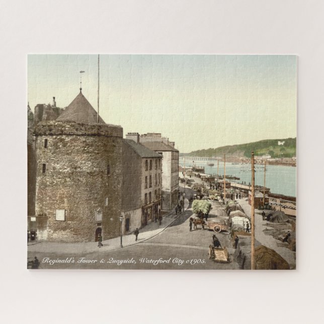 Quebra-cabeça Cidade c1905 de Waterford, torre de Reginalds & (Horizontal)