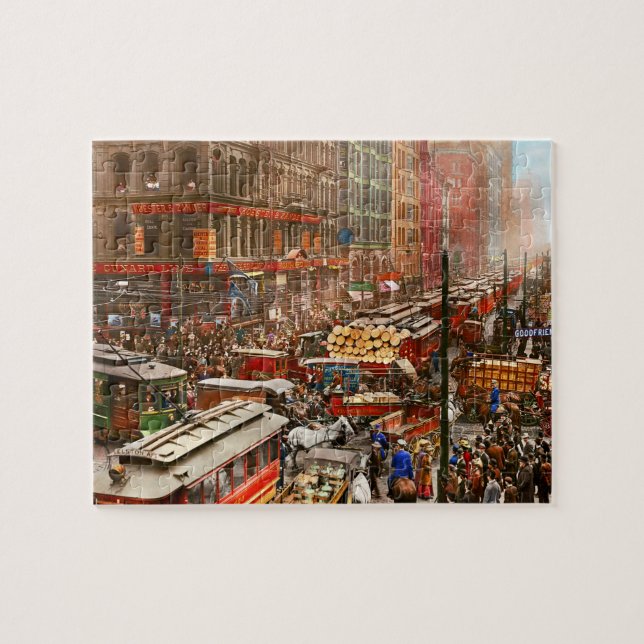 Quebra-cabeça Cidade - Chicago - Congestionamento na Dearborn St (Horizontal)