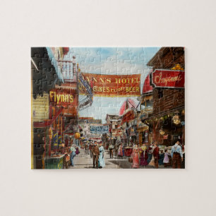 Quebra-cabeça Cidade - Coney Island NY - cerveja Bowery 1903
