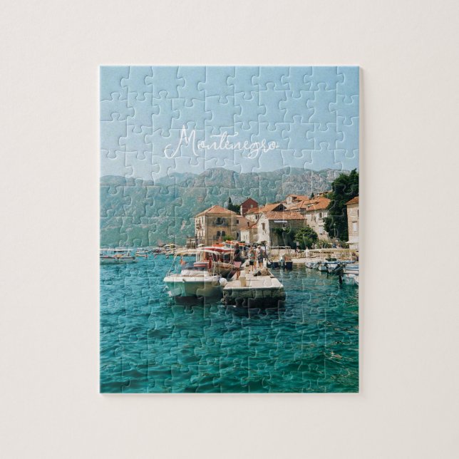Quebra-cabeça Cidade costeira de Perast, Montenegro (Vertical)