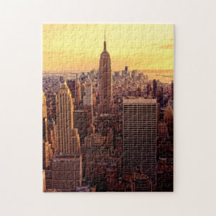 Quebra-cabeça Cidade da skyline de New York com estado do