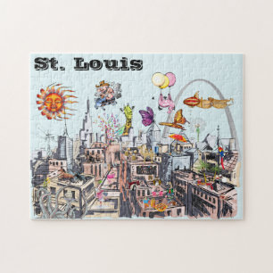 Quebra-cabeça Cidade das Ruas, ocupada por Pop surreal. Louis.