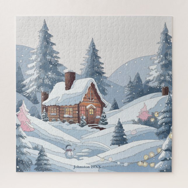 Quebra-cabeça Cidade de Natal Cozy Winter (Vertical)