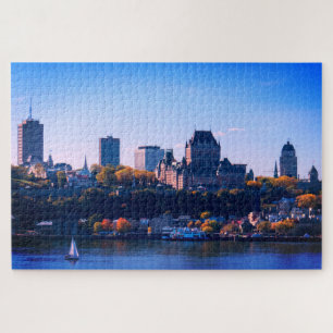Quebra-cabeça Cidade de Quebec colorida
