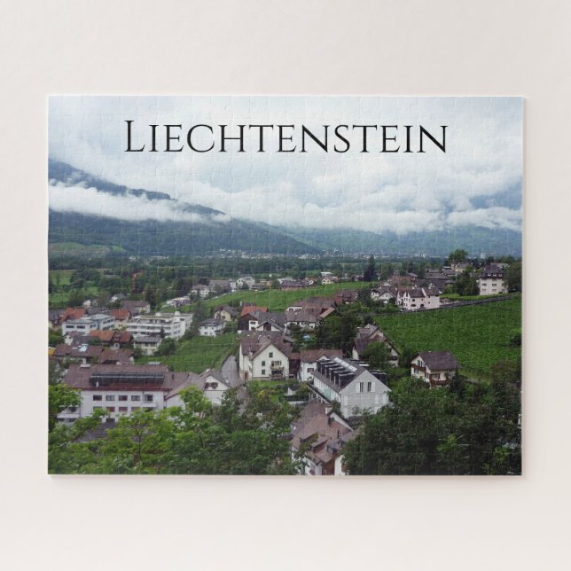 Quebra-cabeça cidade de vaduz liechtenstein (Horizontal)