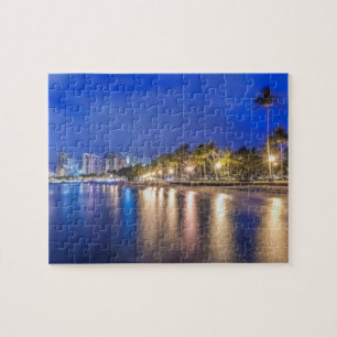 Quebra-cabeça Cidade de Waikiki em Dawn