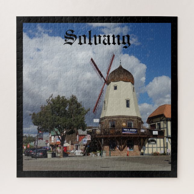 Quebra-cabeça Cidade Dinamarquesa de Moinhos Cênicos de Solvang  (Vertical)