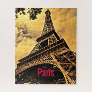 Quebra-cabeça Cidade do Amor e Romance de Paris Torre Eiffel Fra