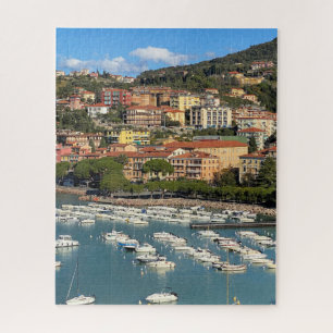 Quebra-cabeça Cidade do Litoral Cênico, Lerici, Ligúria, Itália,