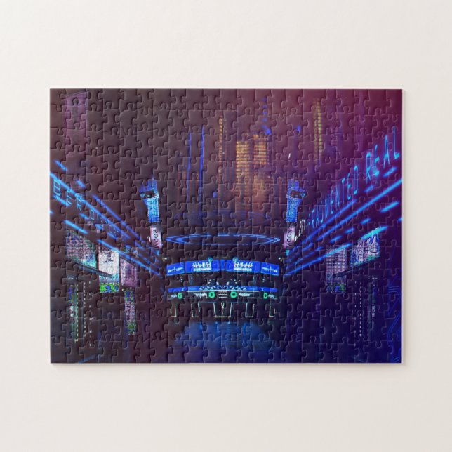 Quebra-cabeça Cidade futurista do Cyberpunk em Marte (Horizontal)