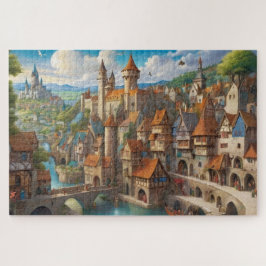 Quebra-cabeça Cidade medieval fantasia