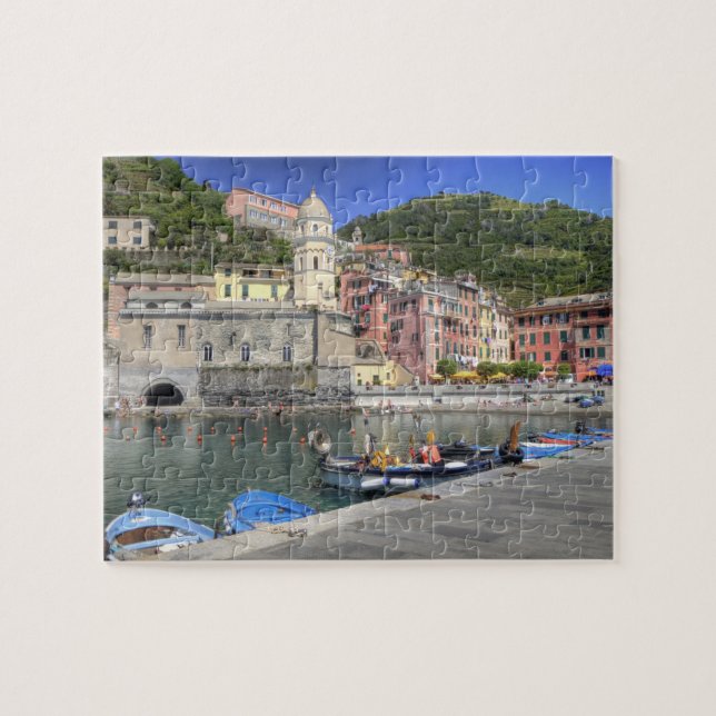 Quebra-cabeça Cidade na encosta de Vernazza, Cinque Terre, Ligúr (Horizontal)