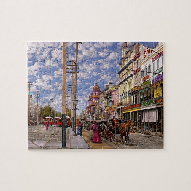 Quebra-cabeça Cidade - Nova Orleans na era vitoriana 1887 (Horizontal)