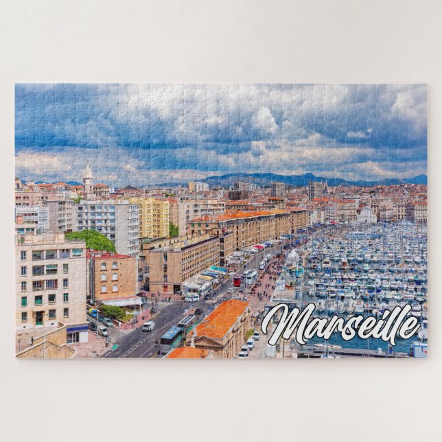 Quebra-cabeça Cidade portuária de Marselha, França (Horizontal)