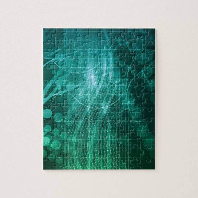 Quebra-cabeça Ciência médica do ADN (Vertical)