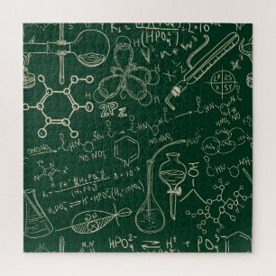 Quebra-cabeça Ciência, química, padrão de laboratório de safra