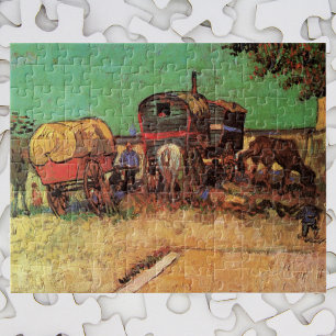 Quebra-cabeça Ciganos com caravanas por Vincent van Gogh