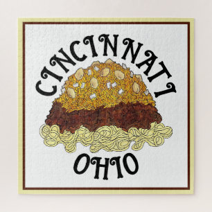 Quebra-cabeça Cincinnati Chili Ohio OH Spaghetti Chili Comida